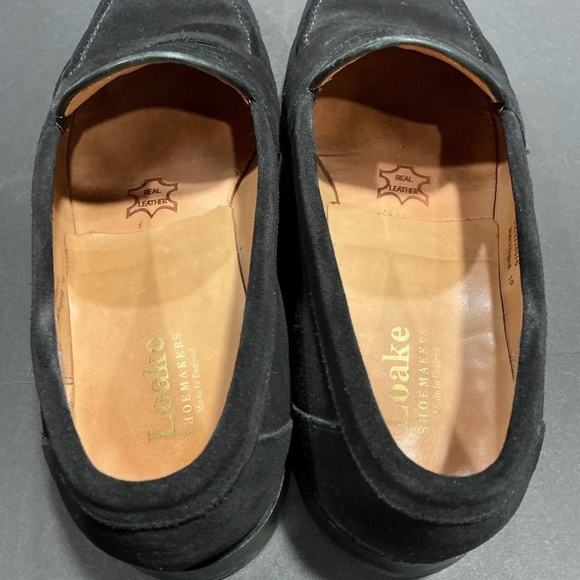 Loake Eton Black Suede Penny Loafer Made in England Size 9 main image 7